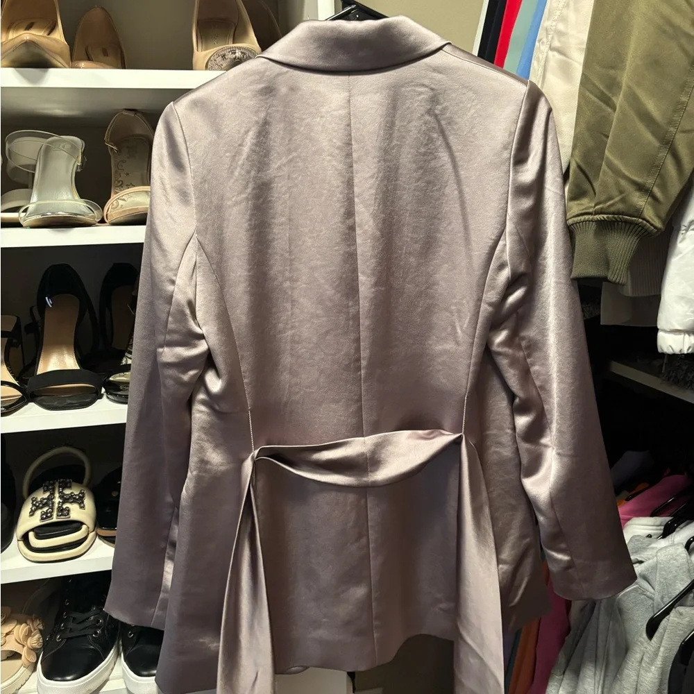 Express Satin Gray Blazer - Picture 8 of 8